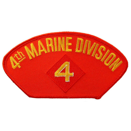 U.S.M.C. 4th Marine Division Hat Patch 2 3/4" x 5 1/4"
