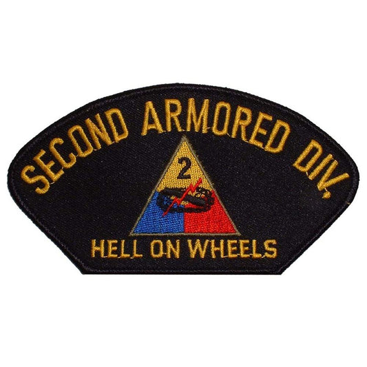 U.S. Army 2nd Armored Division Hat Patch 2 3/4"x5 1/4"