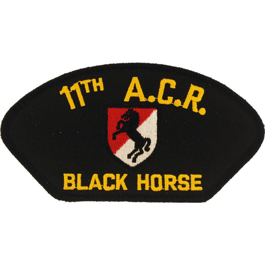 U.S. Army 11th A.C.R. Black Horse Hat Patch 2 3/4"