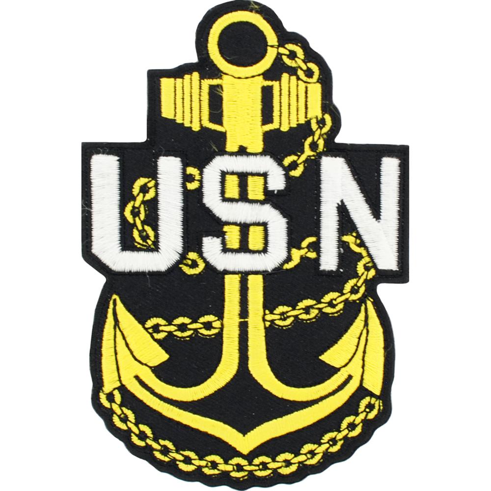U.S. Navy CPO Retired Hat Patch 2 3/4" x 5 1/4"
