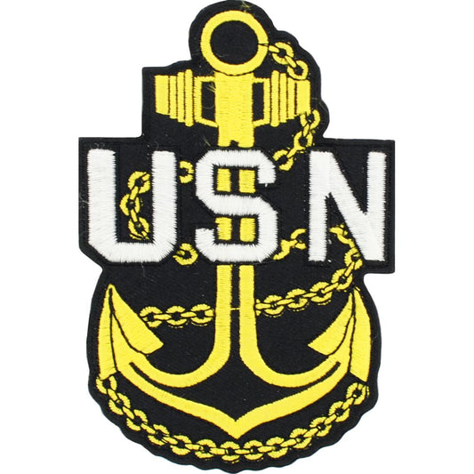 U.S. Navy CPO Retired Hat Patch 2 3/4" x 5 1/4"