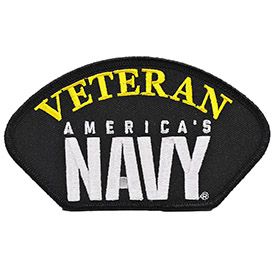U.S. Navy America's Navy Veteran Hat Patch 2 3/4" x 5 1/4"