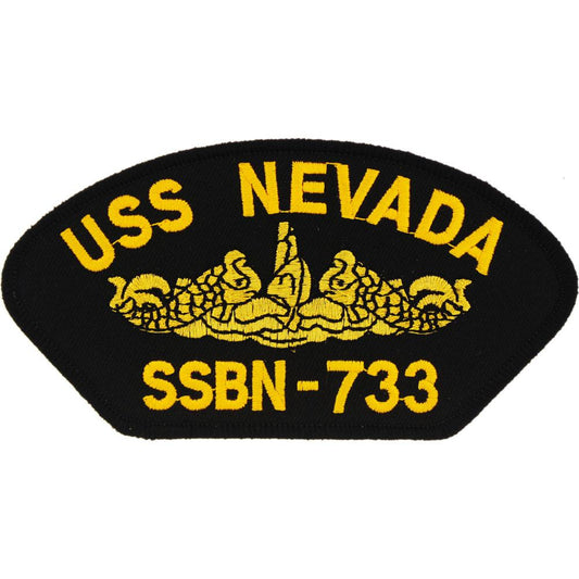 U.S. Navy USS Nevada SSBN-733 Hat Patch 2 3/4" x 5 1/4"