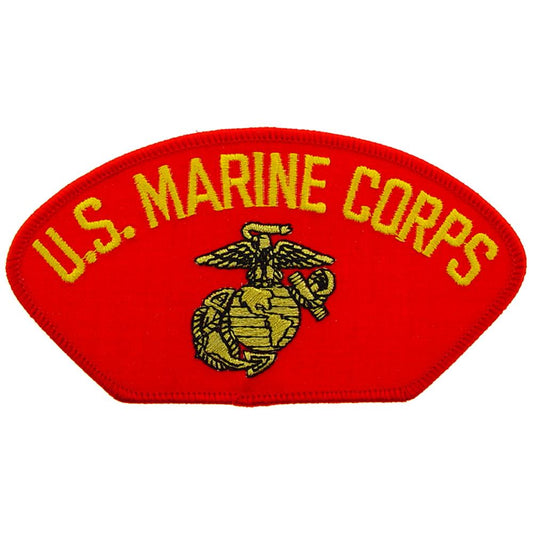 U.S.M.C. Globe & Anchor Hat Patch Red 2 3/4" x 5 1/4"