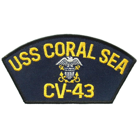 U.S. Navy USS Coral Sea CV-43 Patch 2 1/4" x 4"