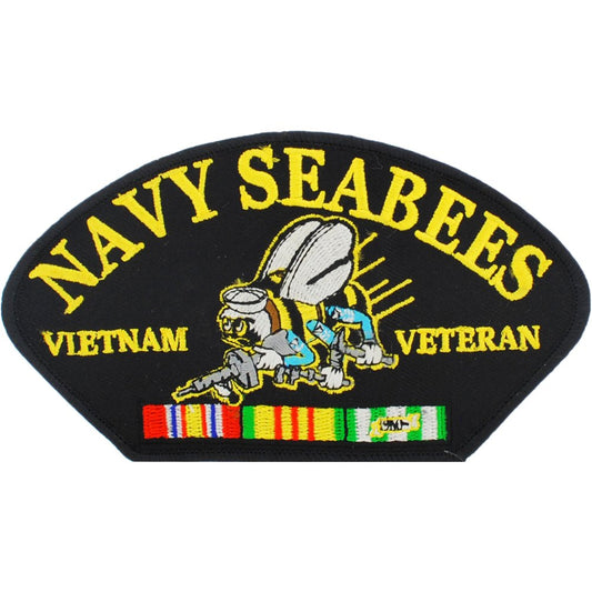 U.S. Navy Seabee Vietnam Veteran Hat Patch 2 3/4"