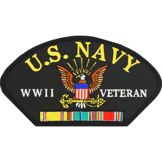 U.S. Navy WWII Veteran Hat Patch 2 3/4" x 5 1/4"