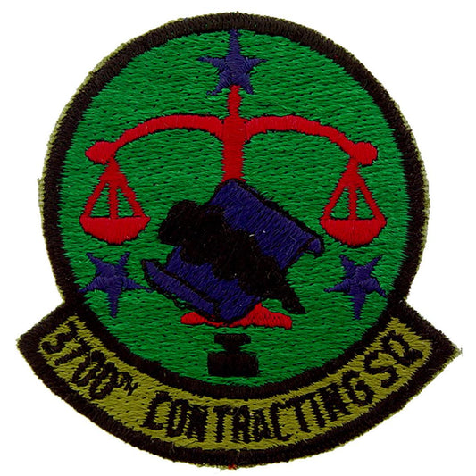 U.S. Air Force 3700th Contracting Squadron Patch Green