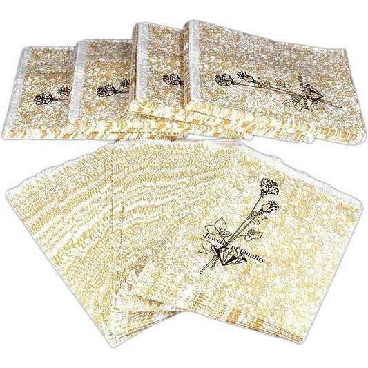500 Paper Gift Bags Gold Shopping Sales Tote 8.5 x 11"