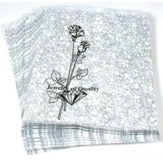 Paper Gift Bags Silver Color 11" 100Pcs