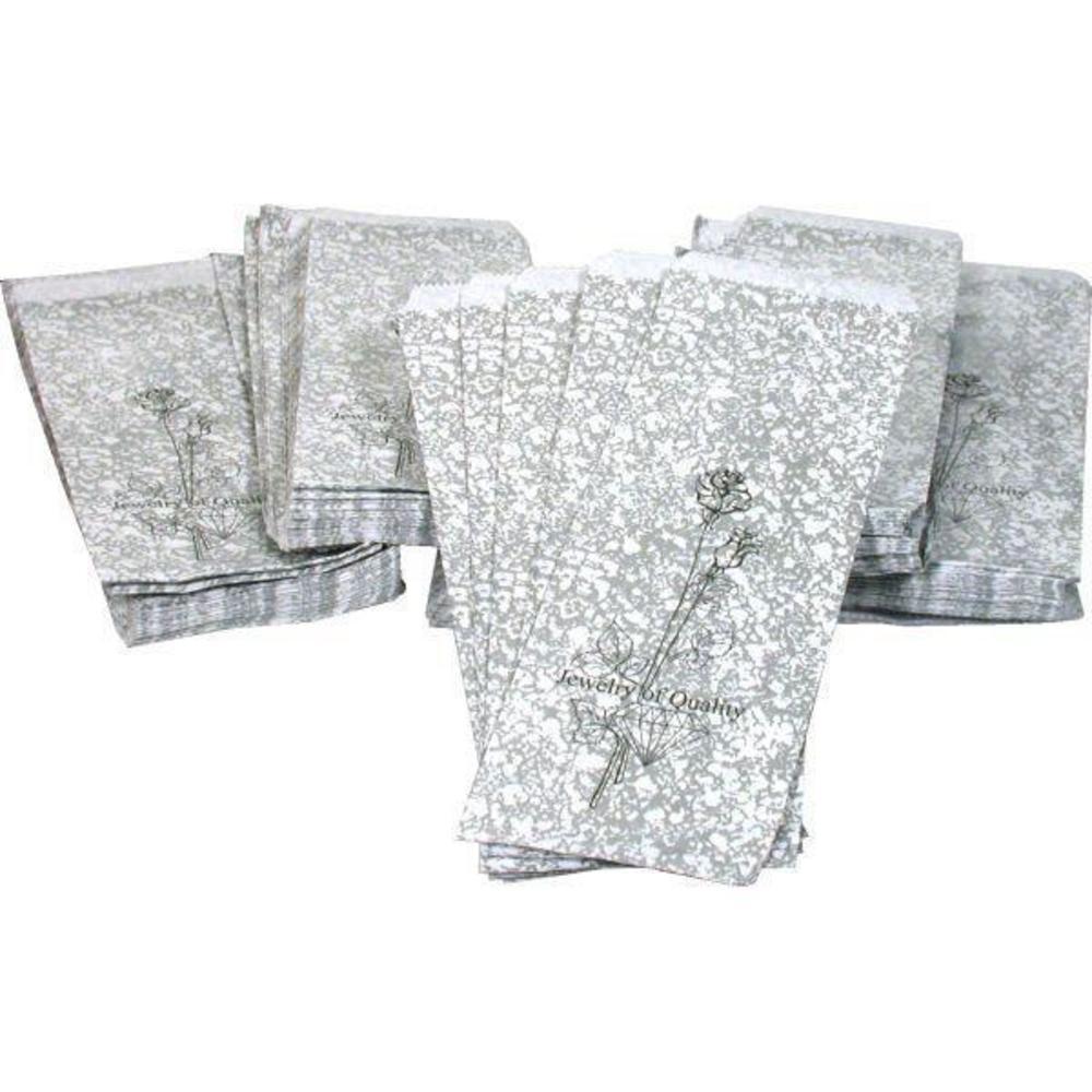 Paper Gift Bags Silver Color 11" 500Pcs