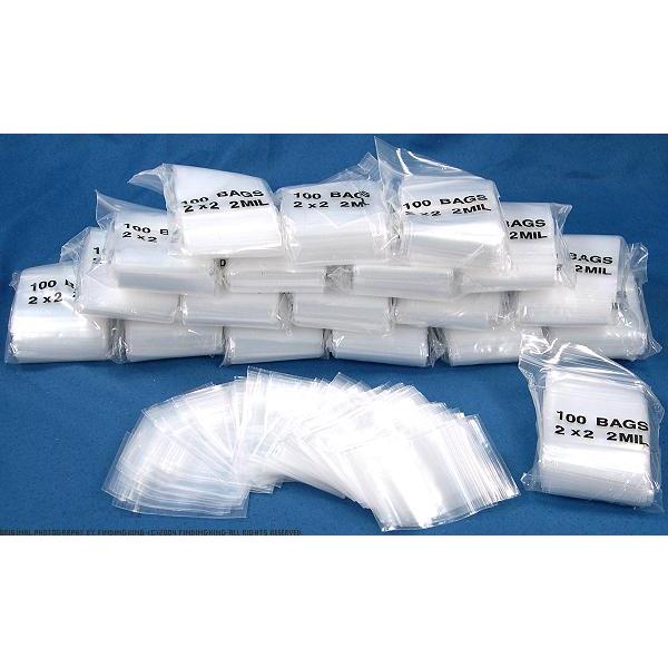 2000 Zipper Poly Bag Resealable Plastic Shipping Bags 2"x 2"