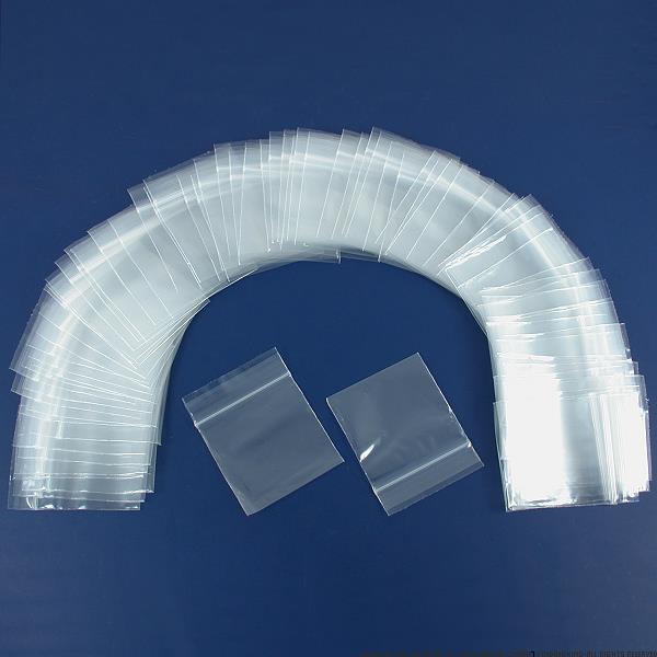 Resealable Clear Plastic Bags 2" x 2" & Nickel Plated Key Chain Ring Kit 150 Pcs