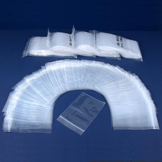 500 Poly Bag Clear Zipper Shipping Bags 3" X 4"