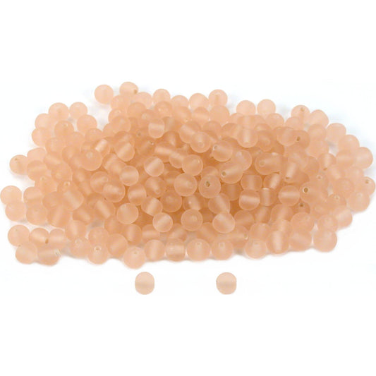 Evelina Round Glass Beads Pink 4.5mm 25 Grams