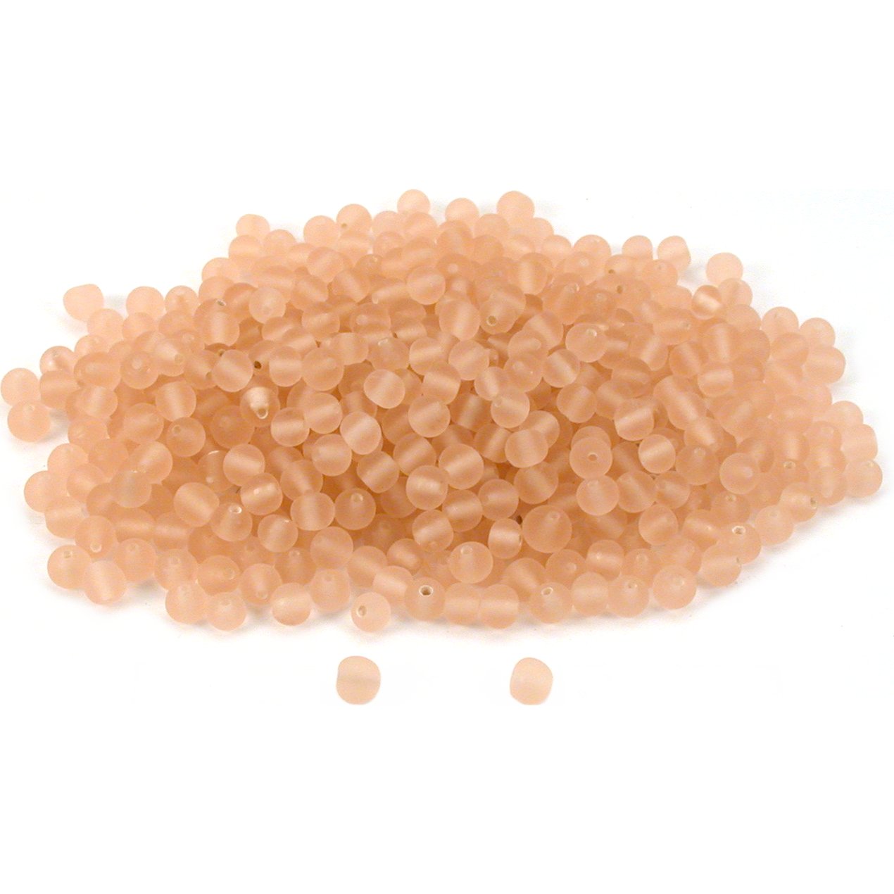 50 Grams Pink Evelina Frosted Glass Beads Beading 4.5mm