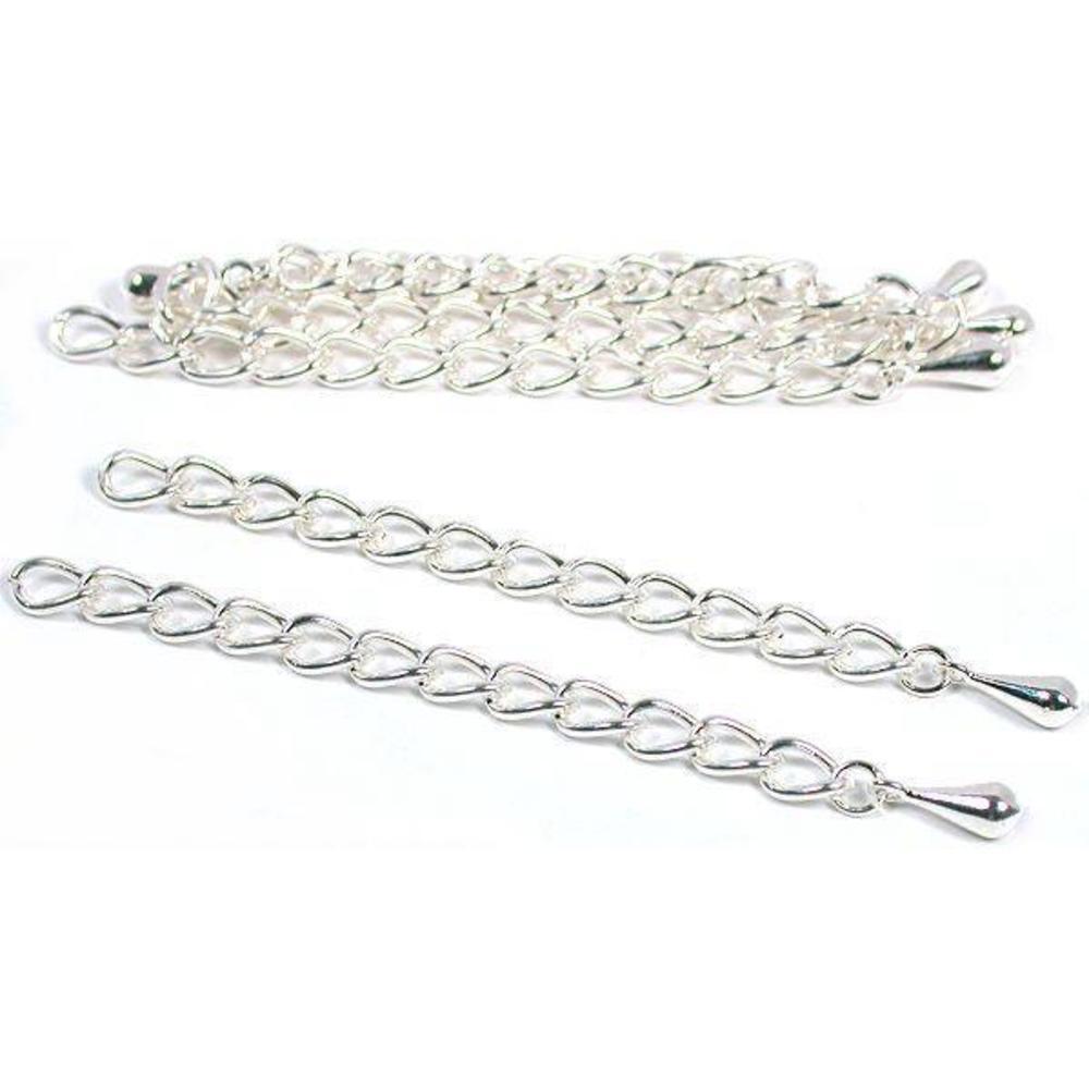 Chain Extender Silver Plated 69mm 6Pcs
