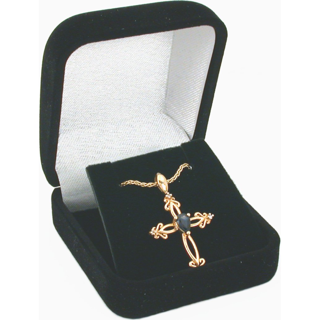 6 Black Flocked Earring Pendant Jewelry Gift Boxes