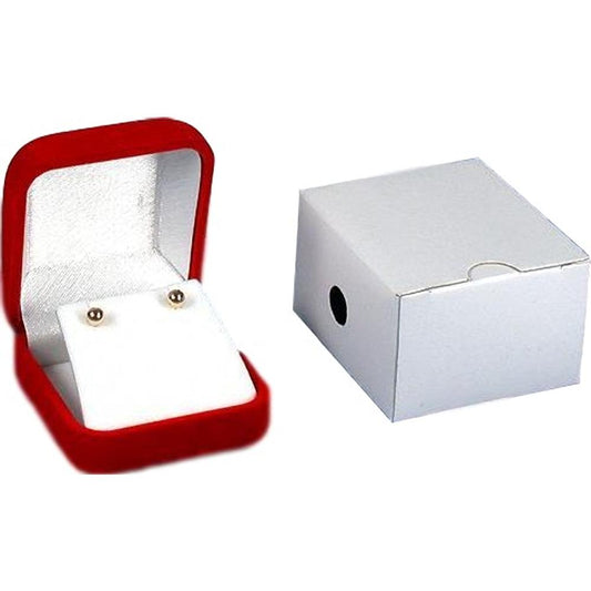 Earring Heart Gift Box Red 2" (Only 1 Box)