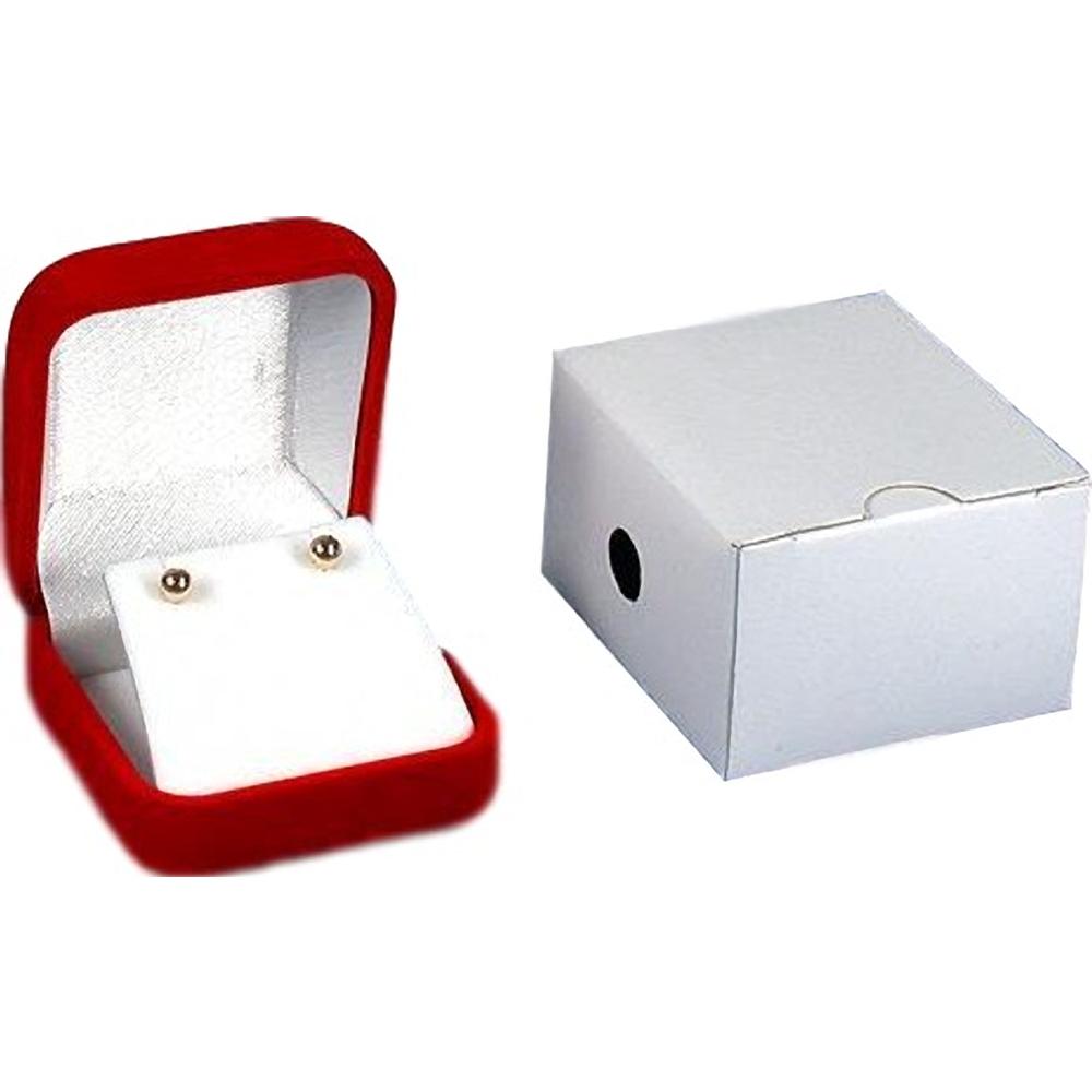 12 Red Flocked Earring & Pendant Gift Boxes
