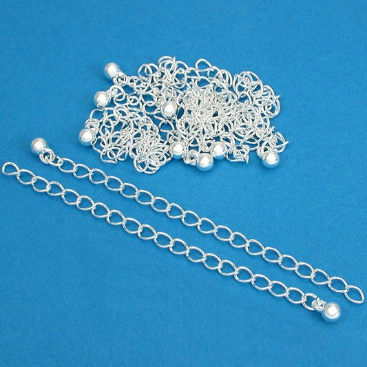 Chain Extenders Silver Plated 3" 10Pcs