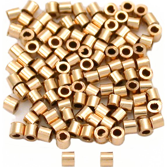 Crimp Beads Gold Filled 1mm 100Pcs