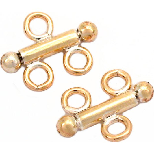 Double Strand Connector 14k Gold Filled 7mm 2Pcs