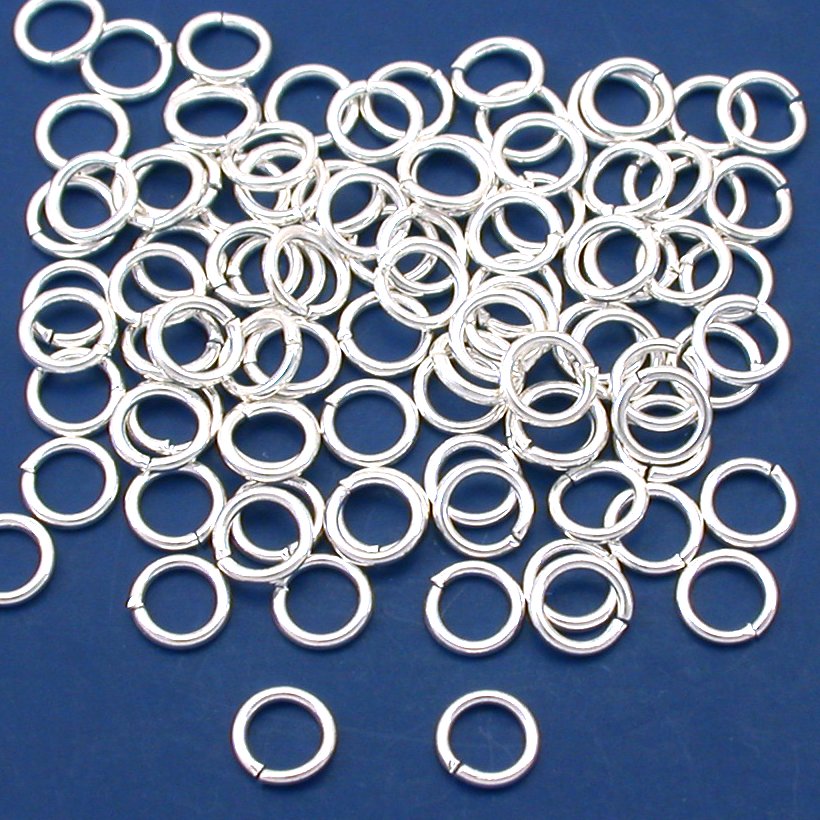 Open Jump Rings Silver Plated 20 Gauge 5mm 100Pcs