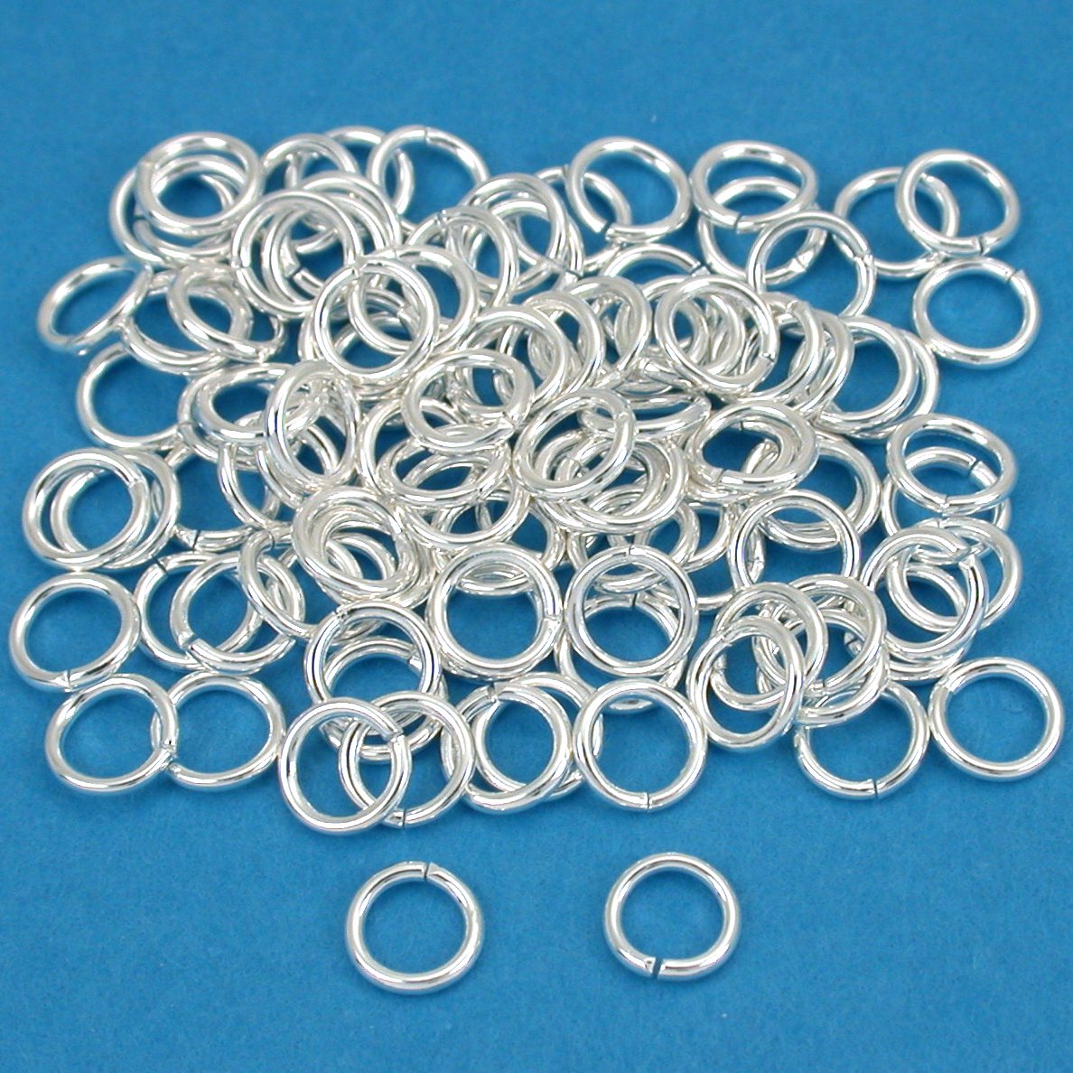 Open Jump Rings Silver Plated 19 Gauge 6mm 100Pcs