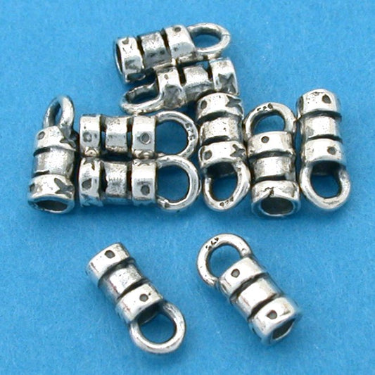 Crimp Cord End Sterling Silver 2mm 10Pcs
