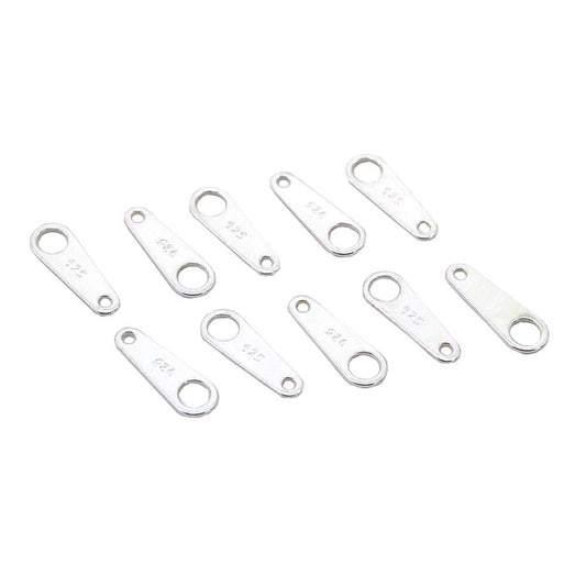 Chain Tags Sterling Silver 9mm 10Pcs