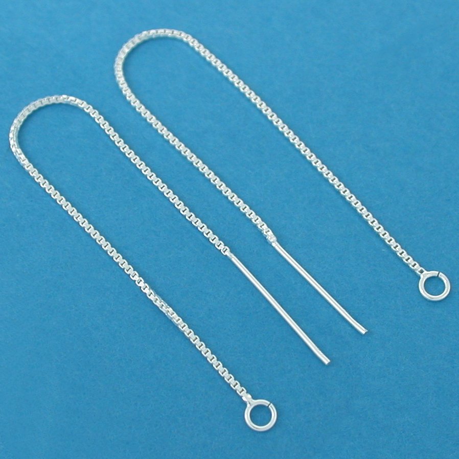Ear Thread Earrings Sterling Silver 4
