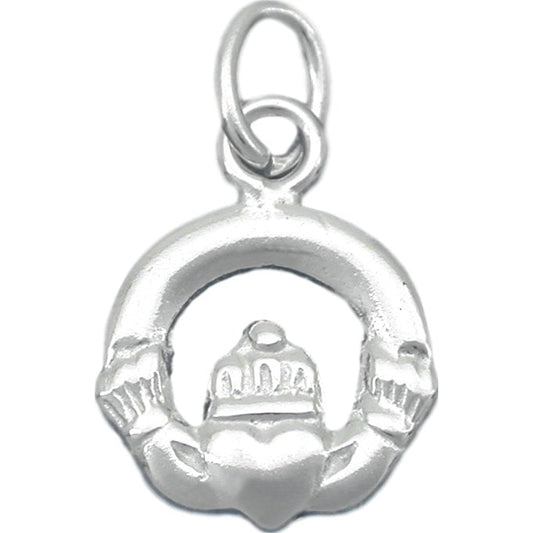 Claddagh Charm Sterling Silver 12mm