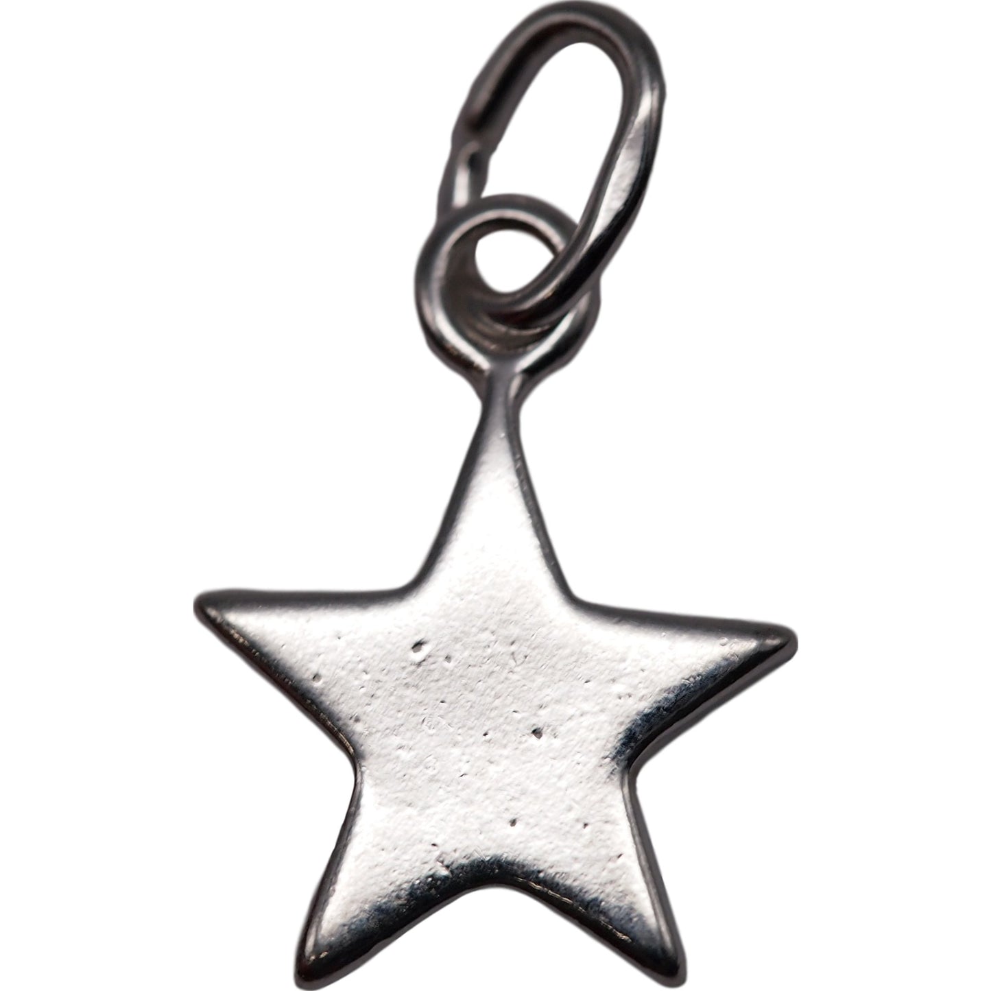 5 Pointed Star Charm Sterling Silver 12mm