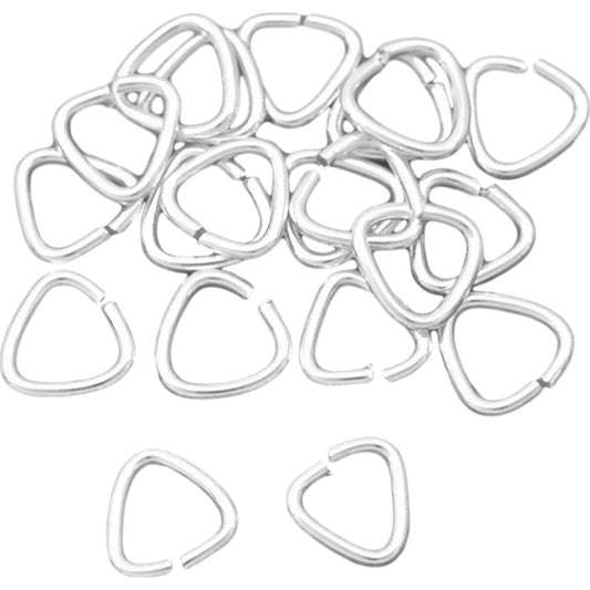 Triangle Jump Rings Sterling Silver 22 Gauge 5x5mm 20Pcs