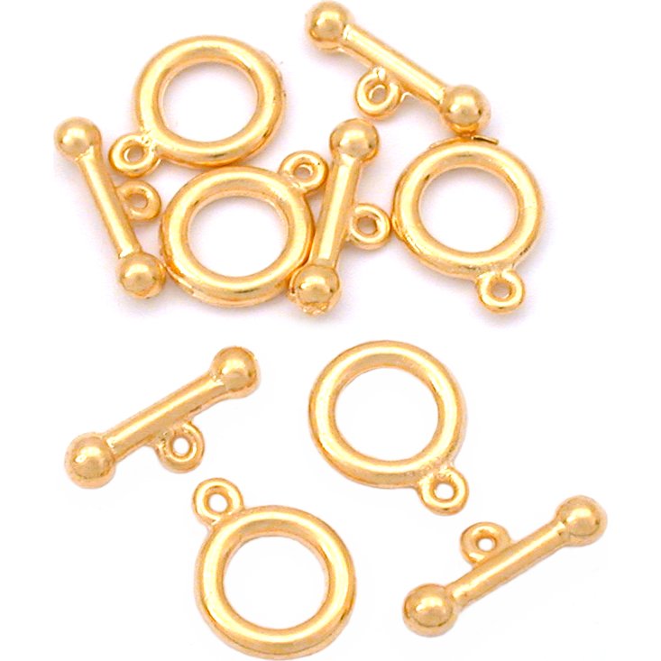 Toggle Clasps Gold Plated 9mm 5Pcs
