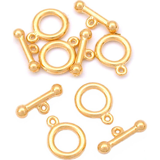 Toggle Clasps Gold Plated 9mm 5Pcs