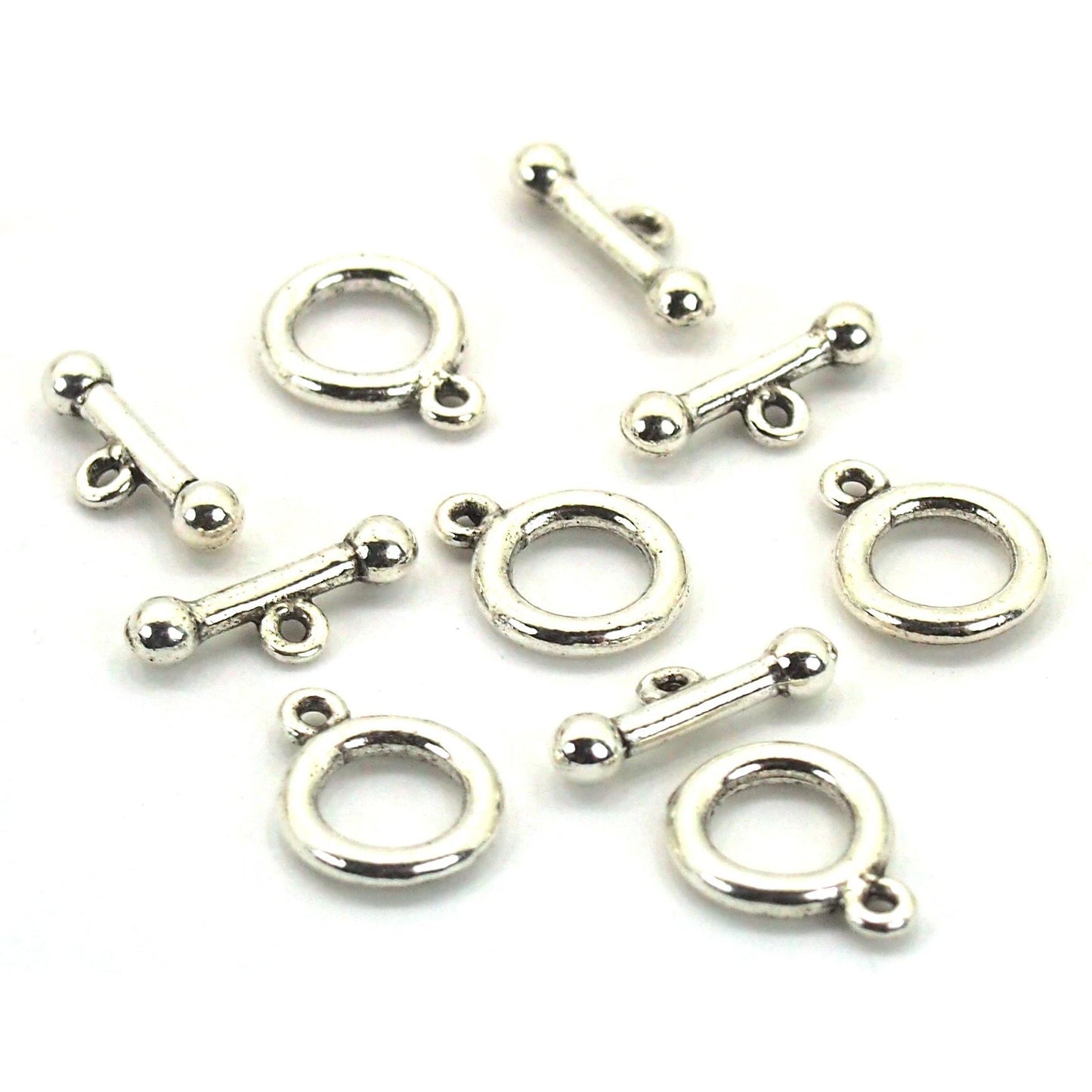 Toggle Clasps Silver Plated 9mm 5Pcs