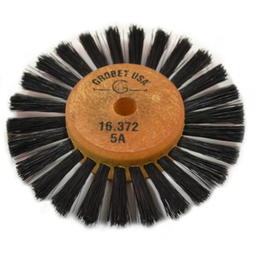 3 Grobet USA Wood Hub Wheel Brush 1 Row 1/4"