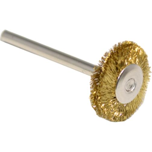 12 Crimped Brass Wire Wheel Brush, 3/4" Double Section, 1/8" Shank