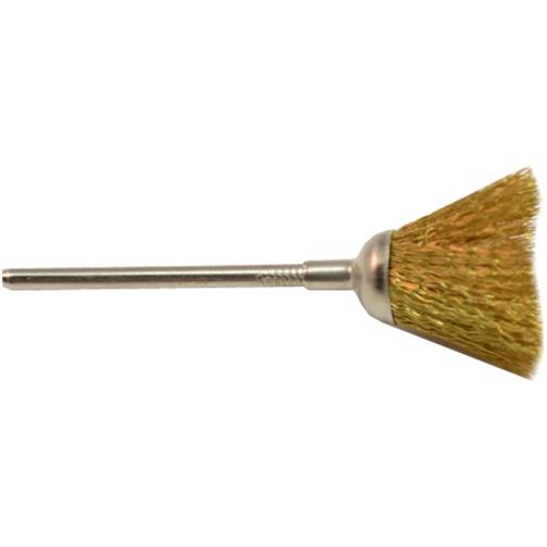 12 Crimped Brass Cup Brush, 9/16" Diameter 3/32" Shank
