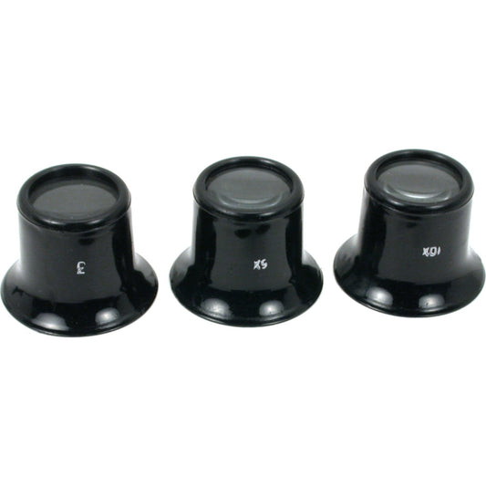 3x & 10x Eye Loupes 3Pc Set