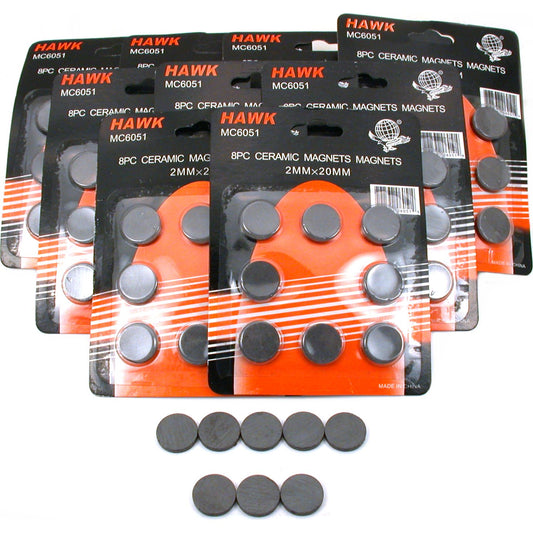 Lot Of 80 Round Disc Type Magnets Craft Magnet 3/4"