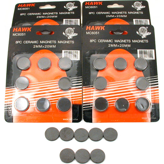 Lot Of 40 Round Disc Type Magnets For All Crafts 3/4"