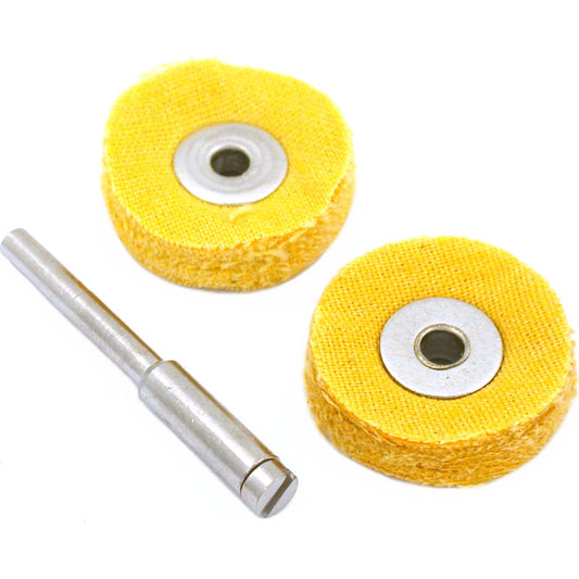 Cotton Buffing Wheels 7/8" & Mandrel 1/8" 3Pcs