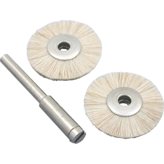 Goat Hair Wheel Brushes 7/8" & Mandrel 1/8" 3Pcs