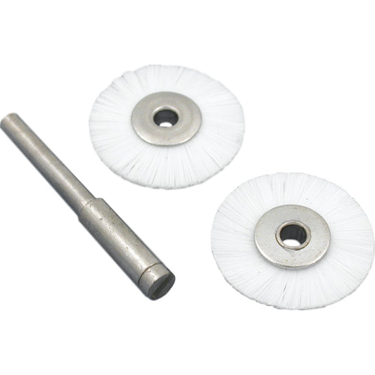 Wheel Brushes Nylon 7/8" & Mandrel 1/8" 3Pcs