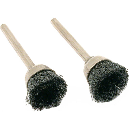 Cup Brushes Steel 9/16" 2Pcs
