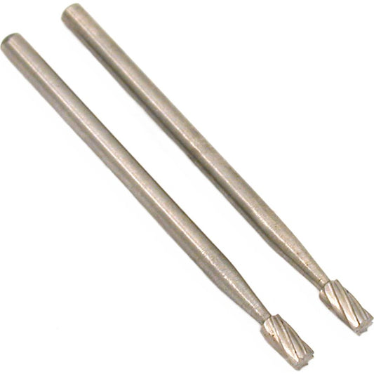Cylinder Burs Steel 3/32" 2Pcs
