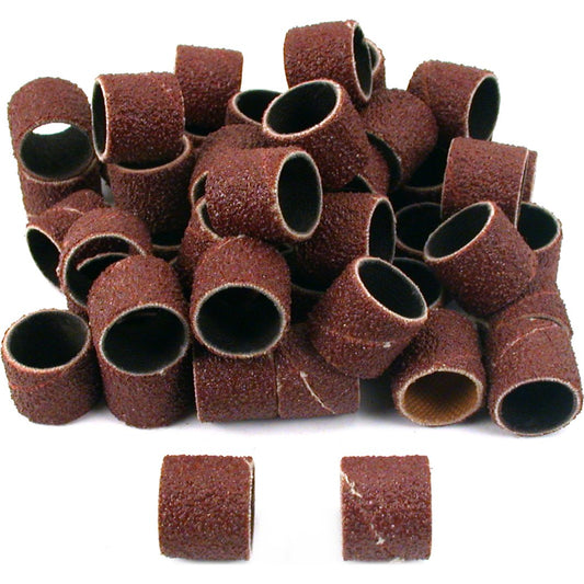 50 Medium Grit 1/2" Sanding Bands Rotary Drum Art Craft Hobby Jewelers Tools